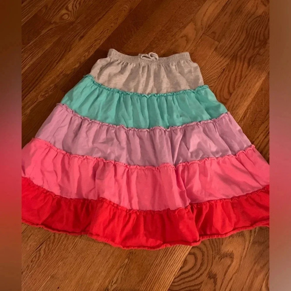 Garnet Hill Kids Tiered Colorful Skirt Size 6 - Picture 2 of 6